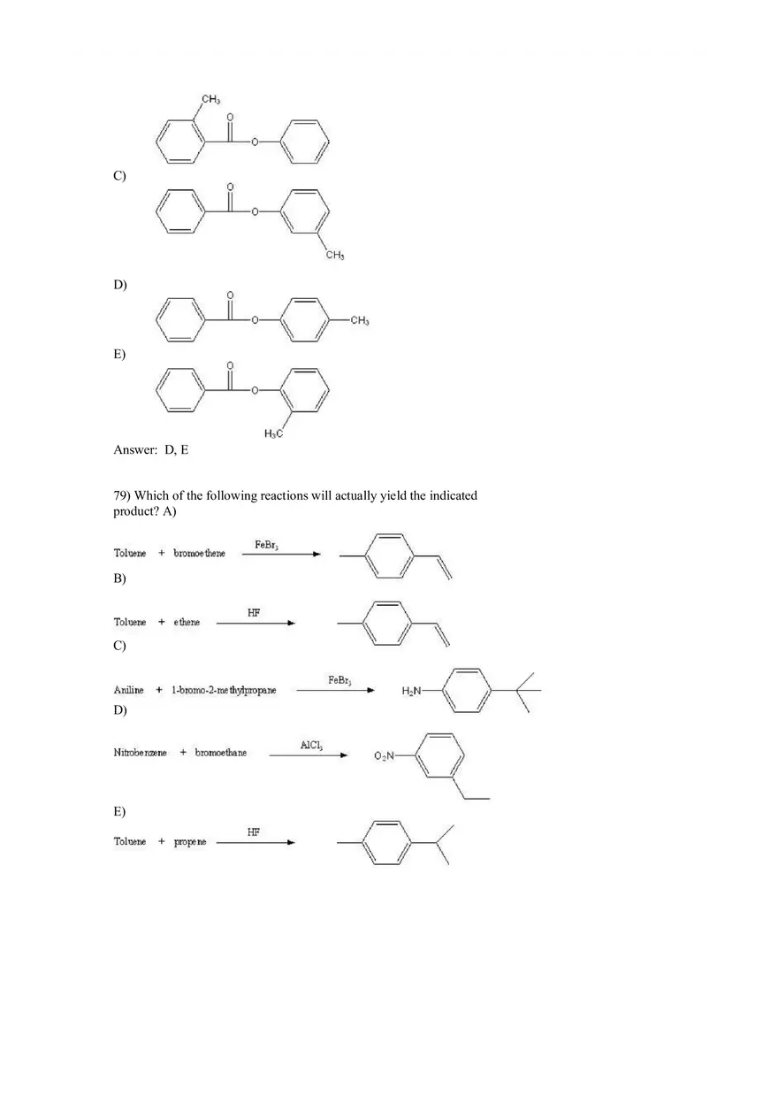 Reactions of Aromatic Compounds Answers Part 2 - Page 2