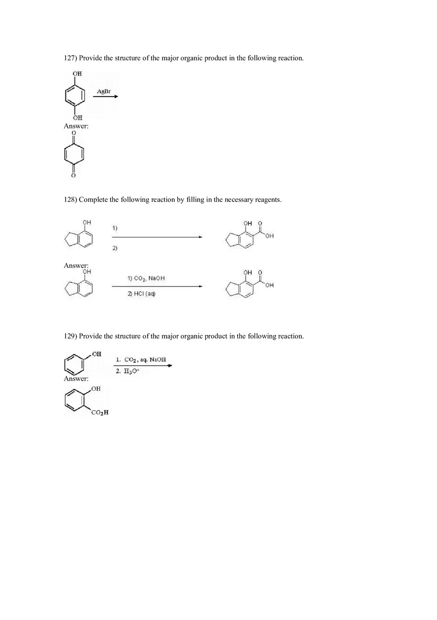 Reactions of Aromatic Compounds Answers Part 2 - Page 3