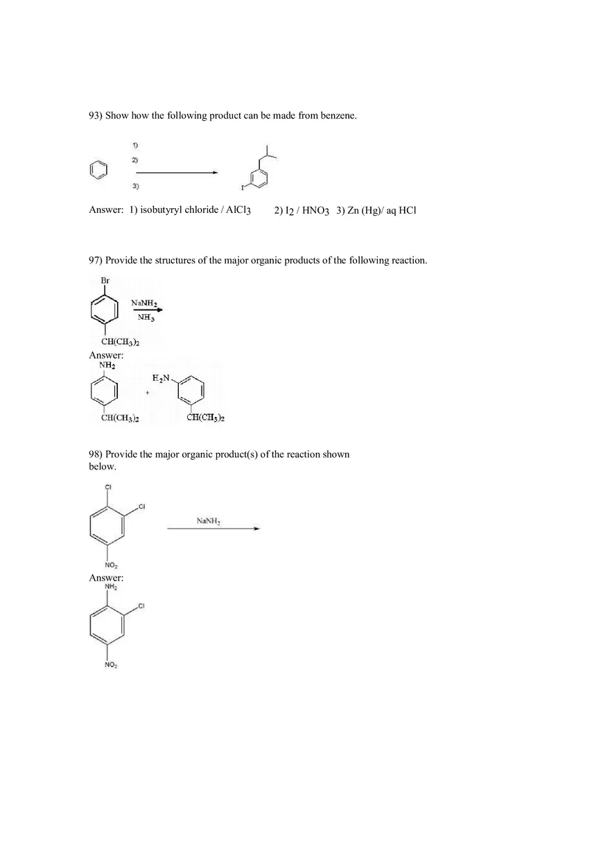 Reactions of Aromatic Compounds Answers Part 2 - Page 6