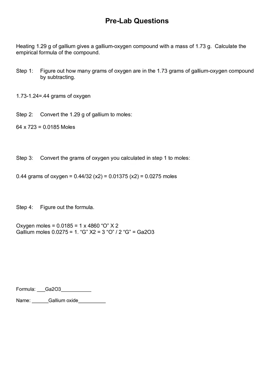 Empirical Formula of Magnesium Oxide - Page 2