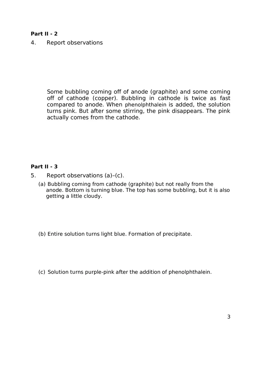 Lab Electrochemistry (Parts II and IV) - Page 3