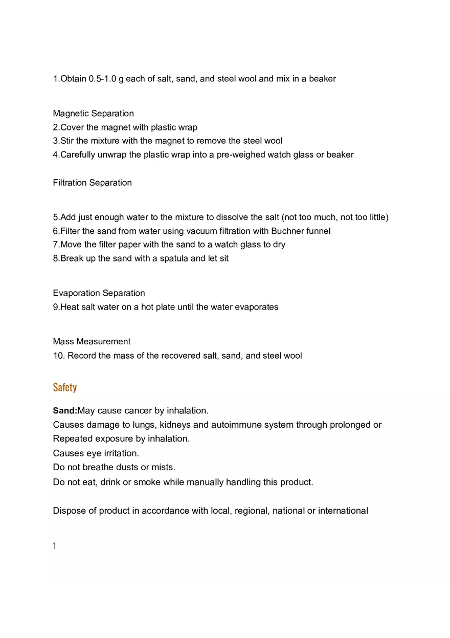 Separation Lab Report - Page 2