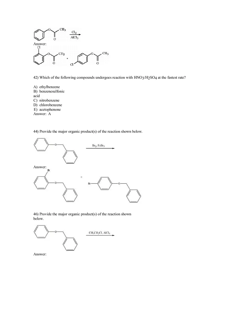 Reactions of Aromatic Compounds Answers Part 1 - Page 7