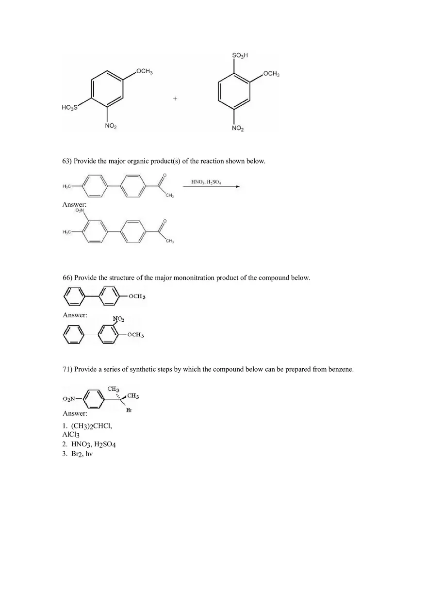 Reactions of Aromatic Compounds Answers Part 1 - Page 10