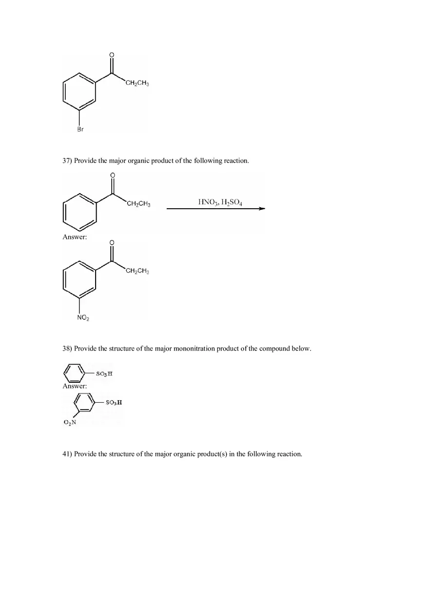 Reactions of Aromatic Compounds Answers Part 1 - Page 6