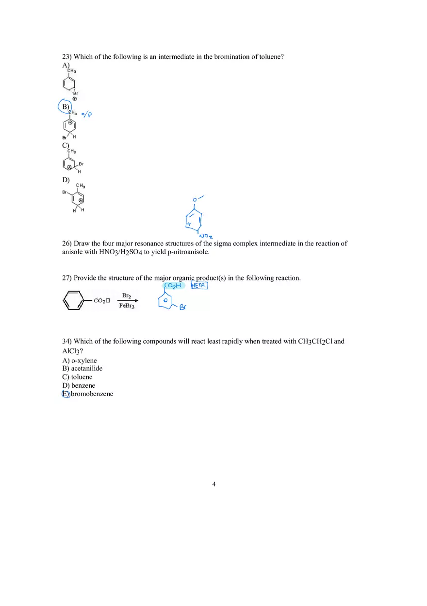 Reactions of Aromatic Compounds Answer Key - Page 9