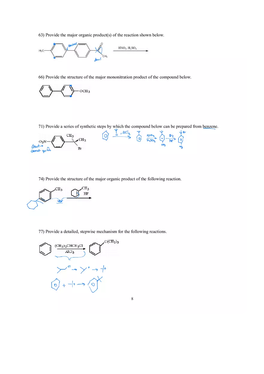 Reactions of Aromatic Compounds Answer Key - Page 13