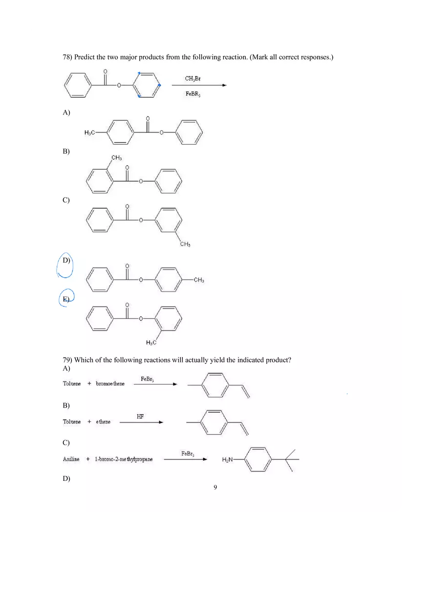 Reactions of Aromatic Compounds Answer Key - Page 14