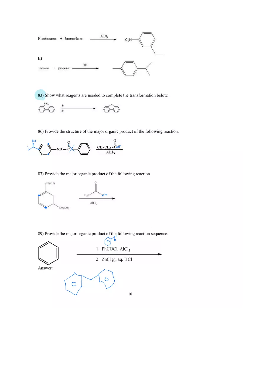 Reactions of Aromatic Compounds Answer Key - Page 15
