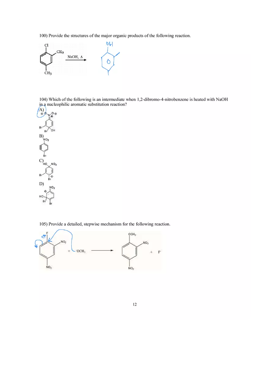 Reactions of Aromatic Compounds Answer Key - Page 4