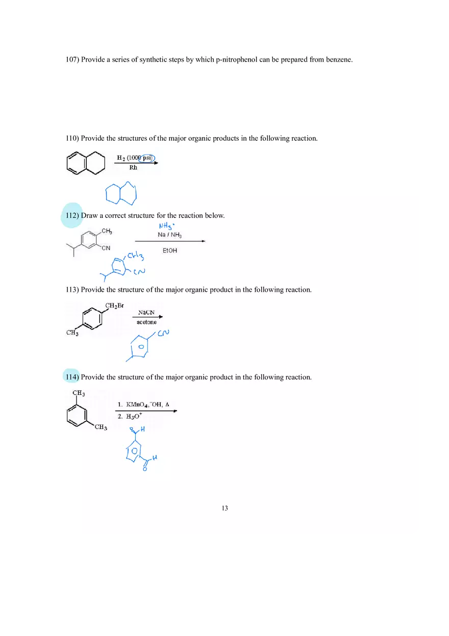 Reactions of Aromatic Compounds Answer Key - Page 5