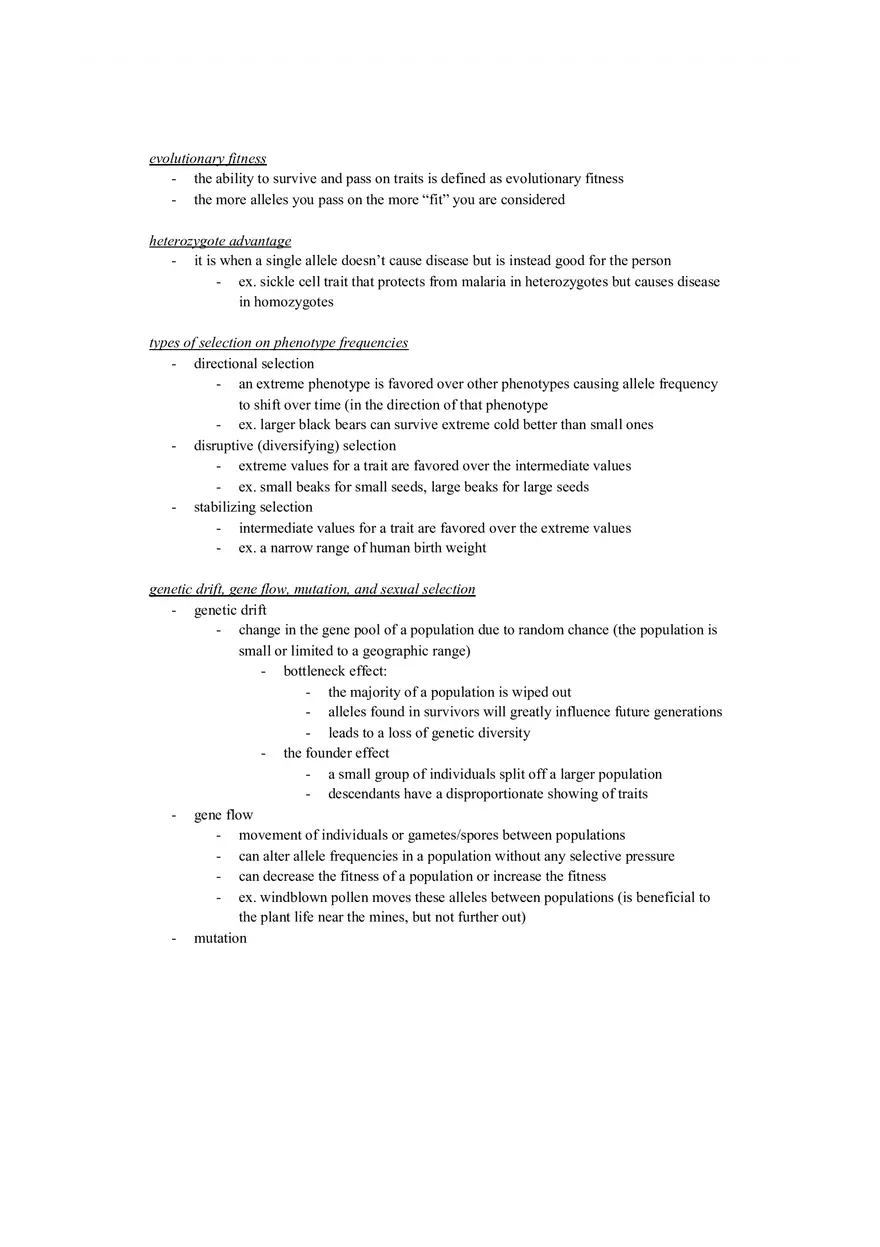 Evidence for Evolution Study Guide - Page 2