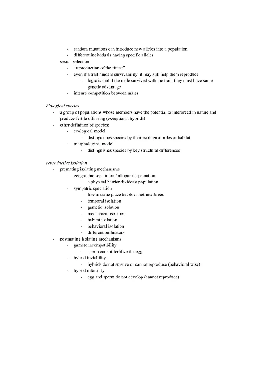 Evidence for Evolution Study Guide - Page 3