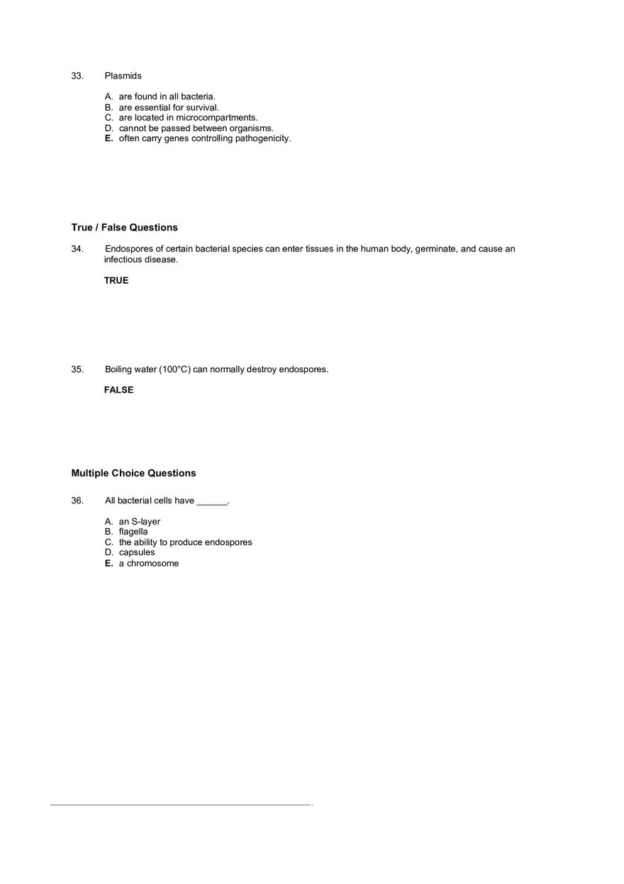Test Practice Questions to Study for Microbiology Chapter Four Part 2 - Page 9