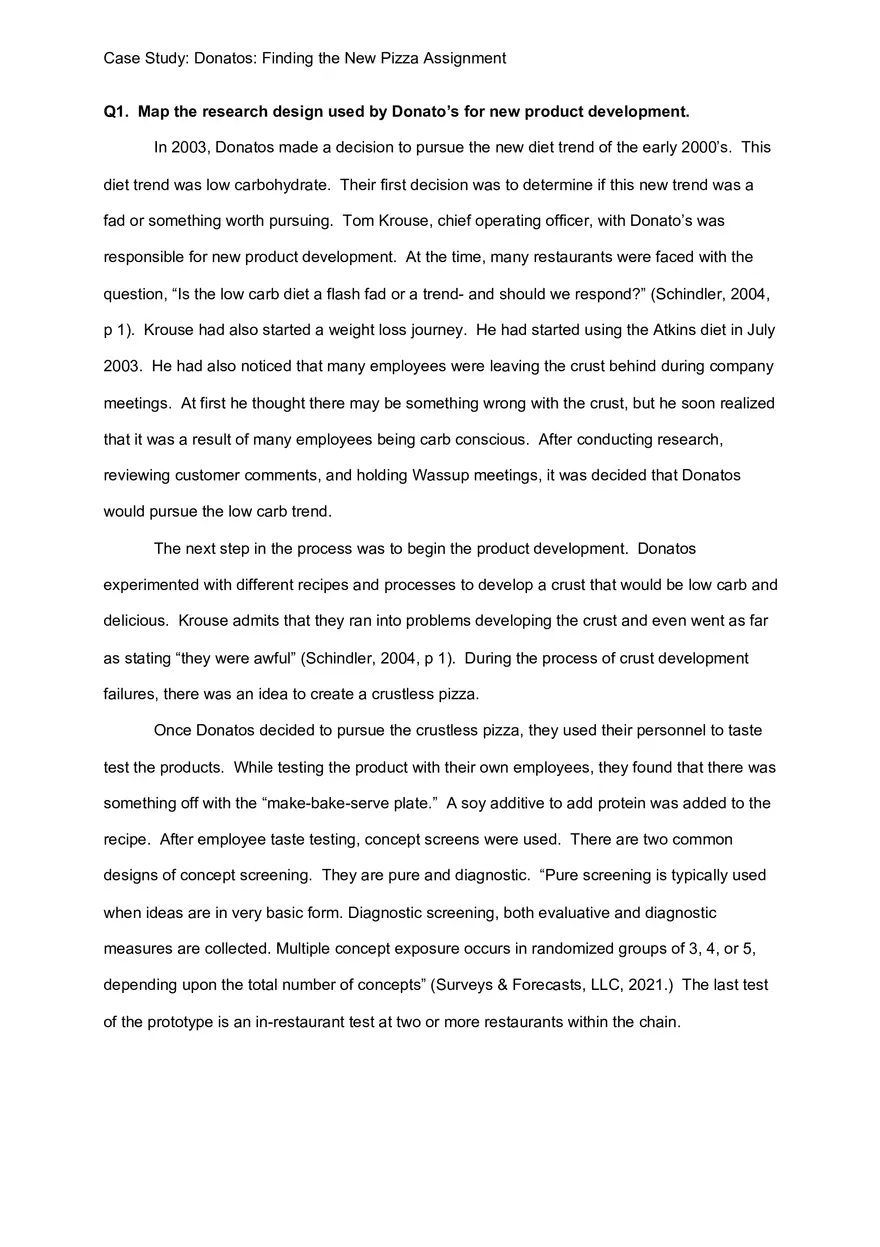 Case Study Donatos Finding the New Pizza - Page 1