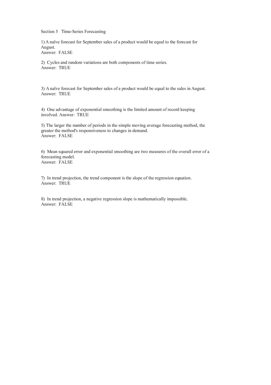 What is Forecasting Answer Key Part 1 - Page 10