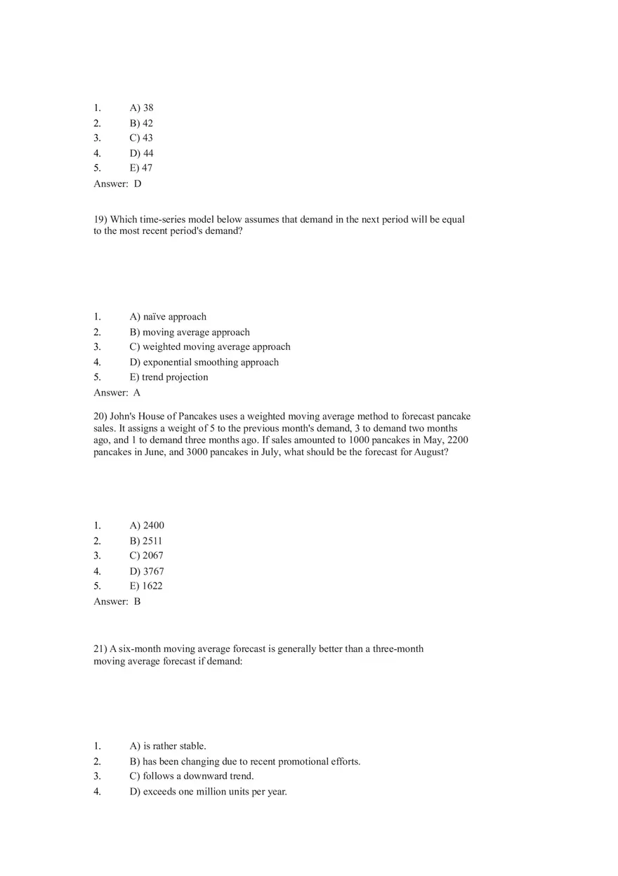 What is Forecasting Answer Key Part 1 - Page 3