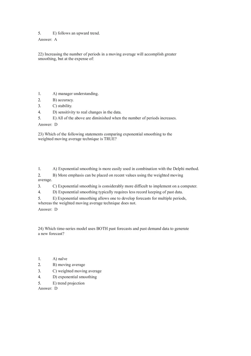 What is Forecasting Answer Key Part 1 - Page 4
