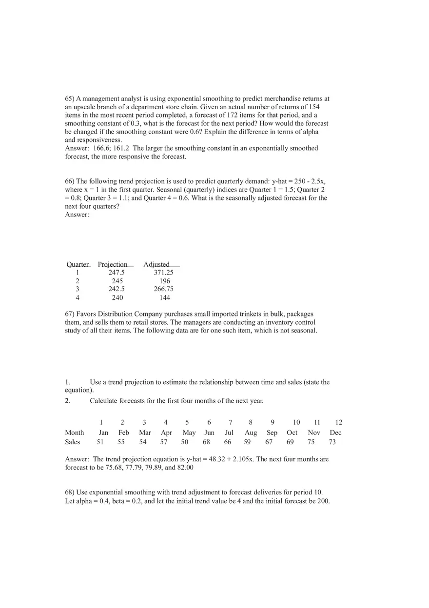 What is Forecasting Answer Key Part 3 - Page 1