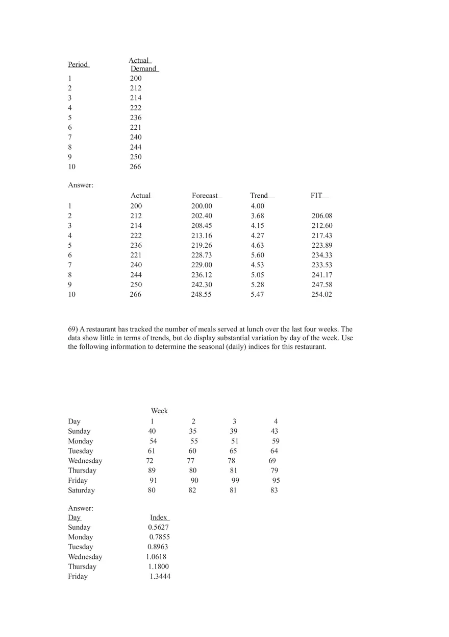 What is Forecasting Answer Key Part 3 - Page 2