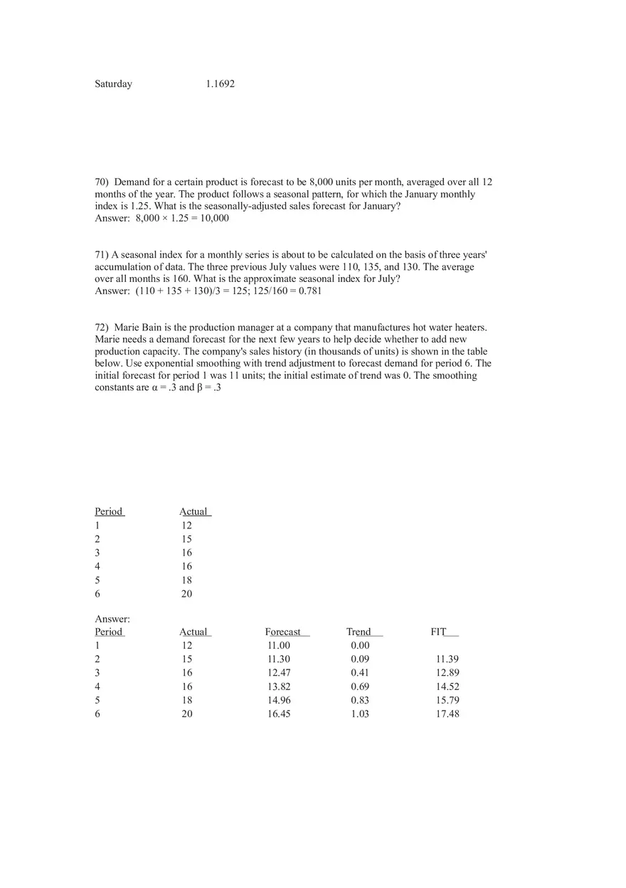 What is Forecasting Answer Key Part 3 - Page 4