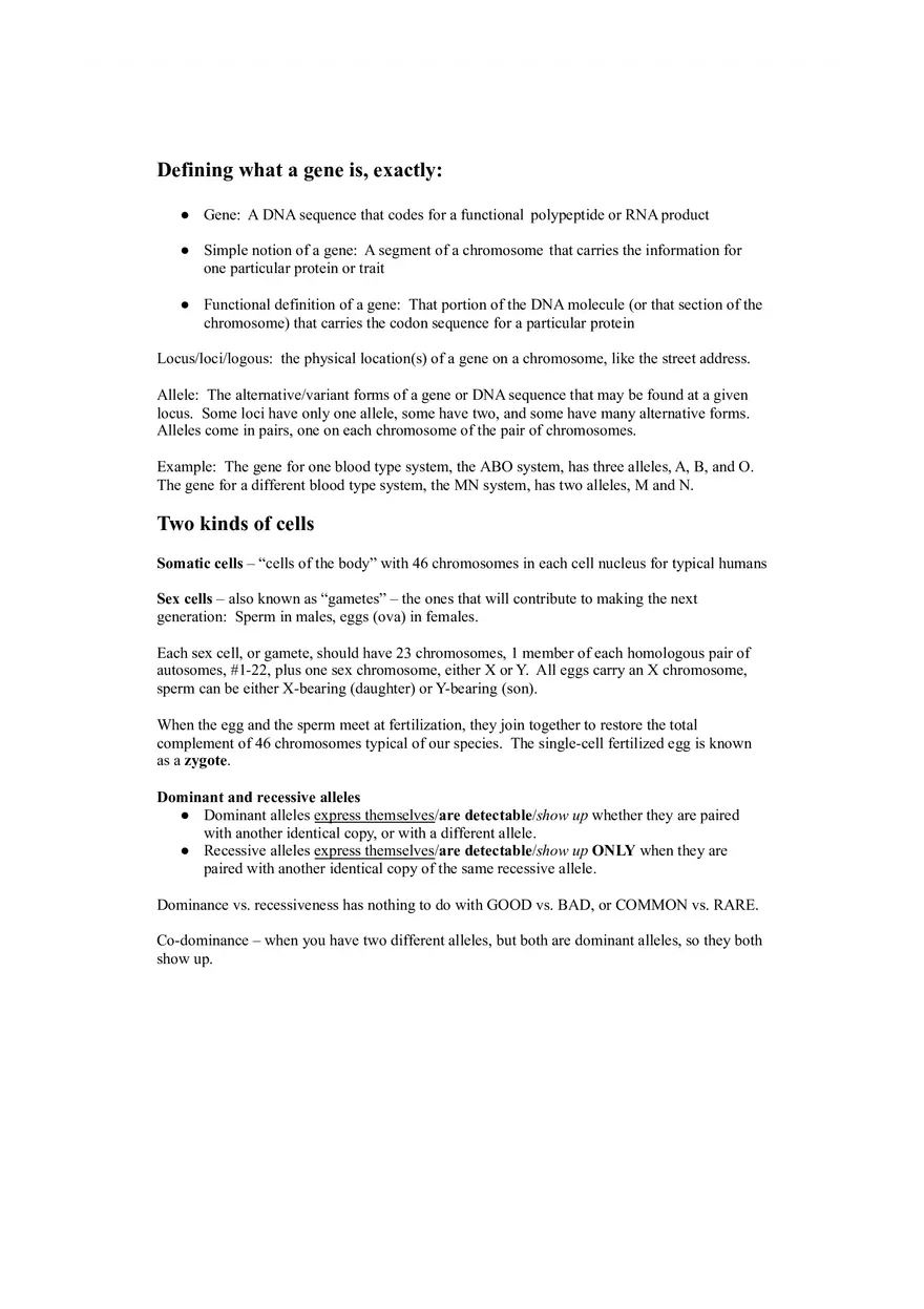 Introductory Genetics Lecture Notes - Page 11