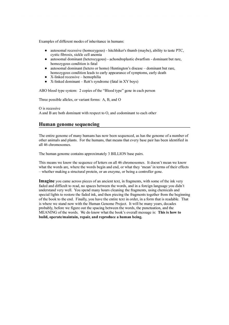 Introductory Genetics Lecture Notes - Page 3