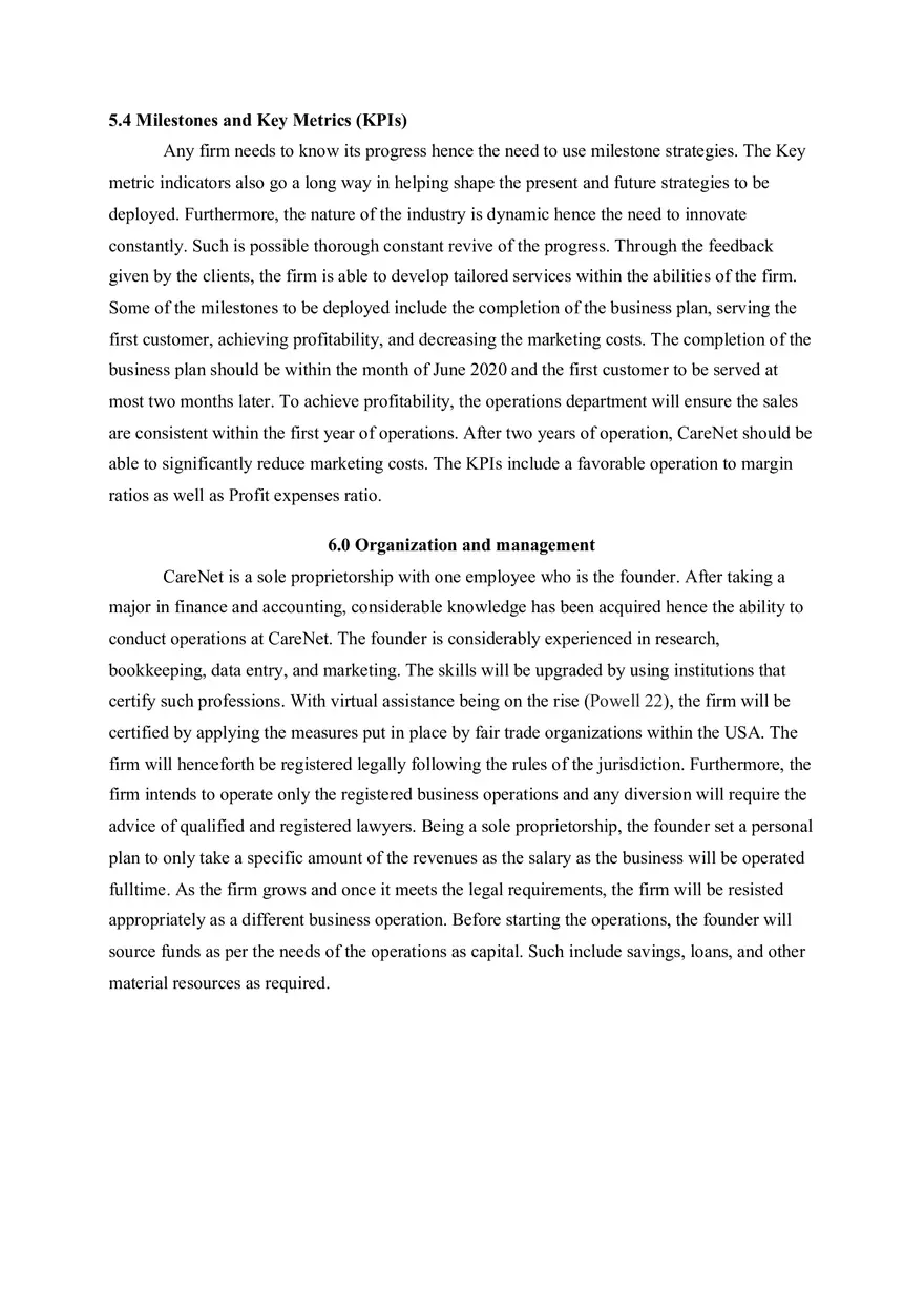 Virtual Assistant Business Plan - Page 6