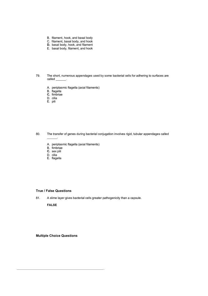 Test Practice Questions to Study for Microbiology Chapter Four Part 3 - Page 14