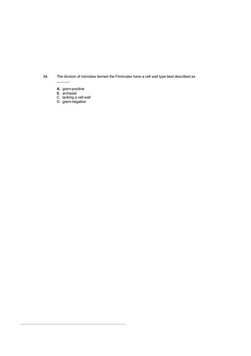 Test Practice Questions to Study for Microbiology Chapter Four Part 3 - Page 6