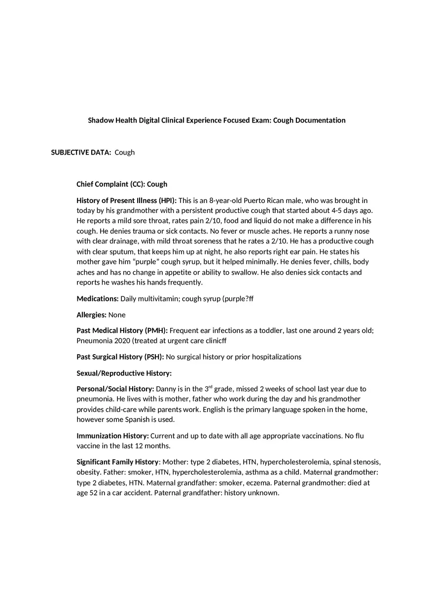 Cough Documentation - Page 1