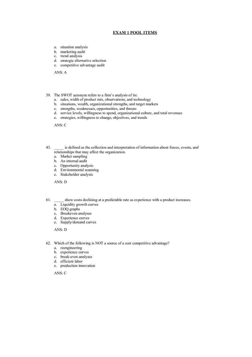 An Overview of Marketing Chapter 3 Answer Key - Page 7