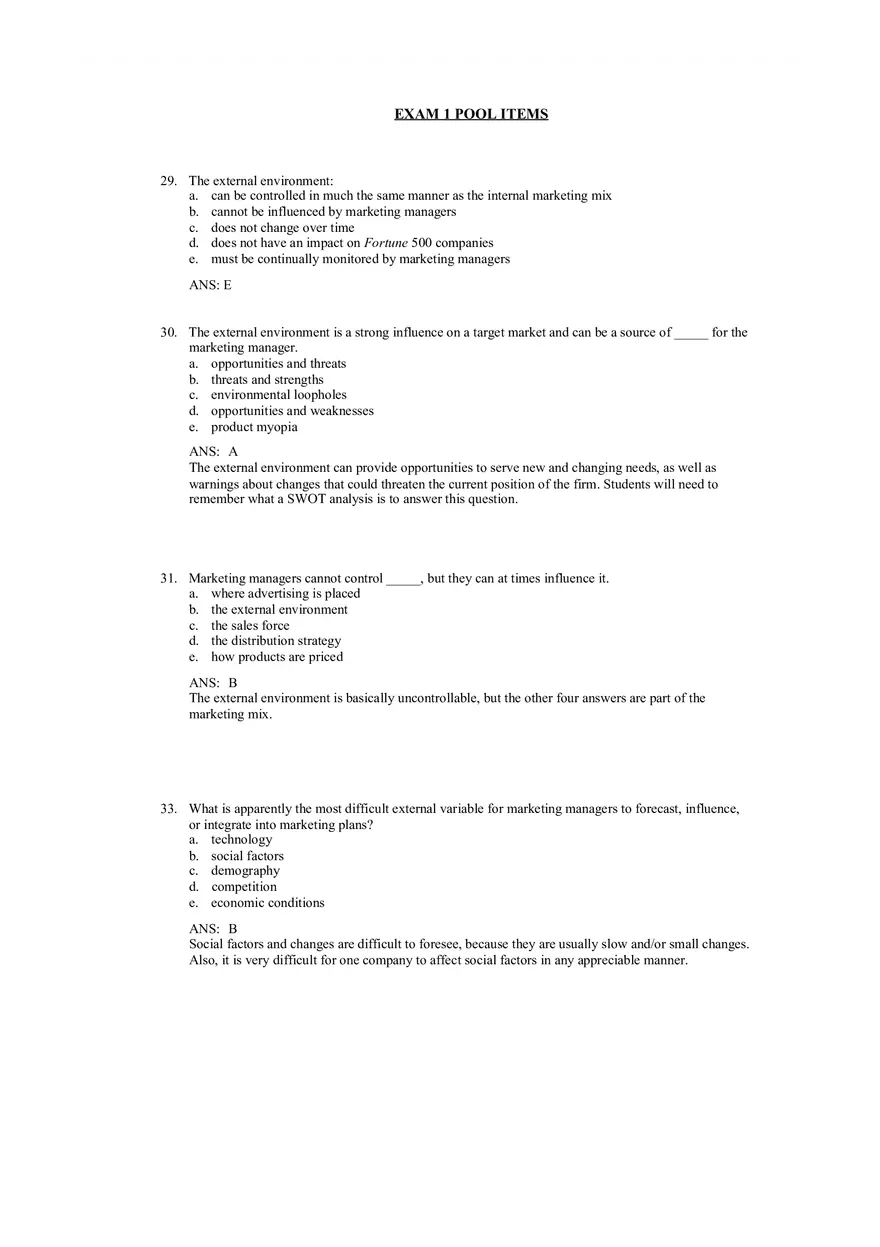 An Overview of Marketing Chapter 3 Answer Key - Page 11