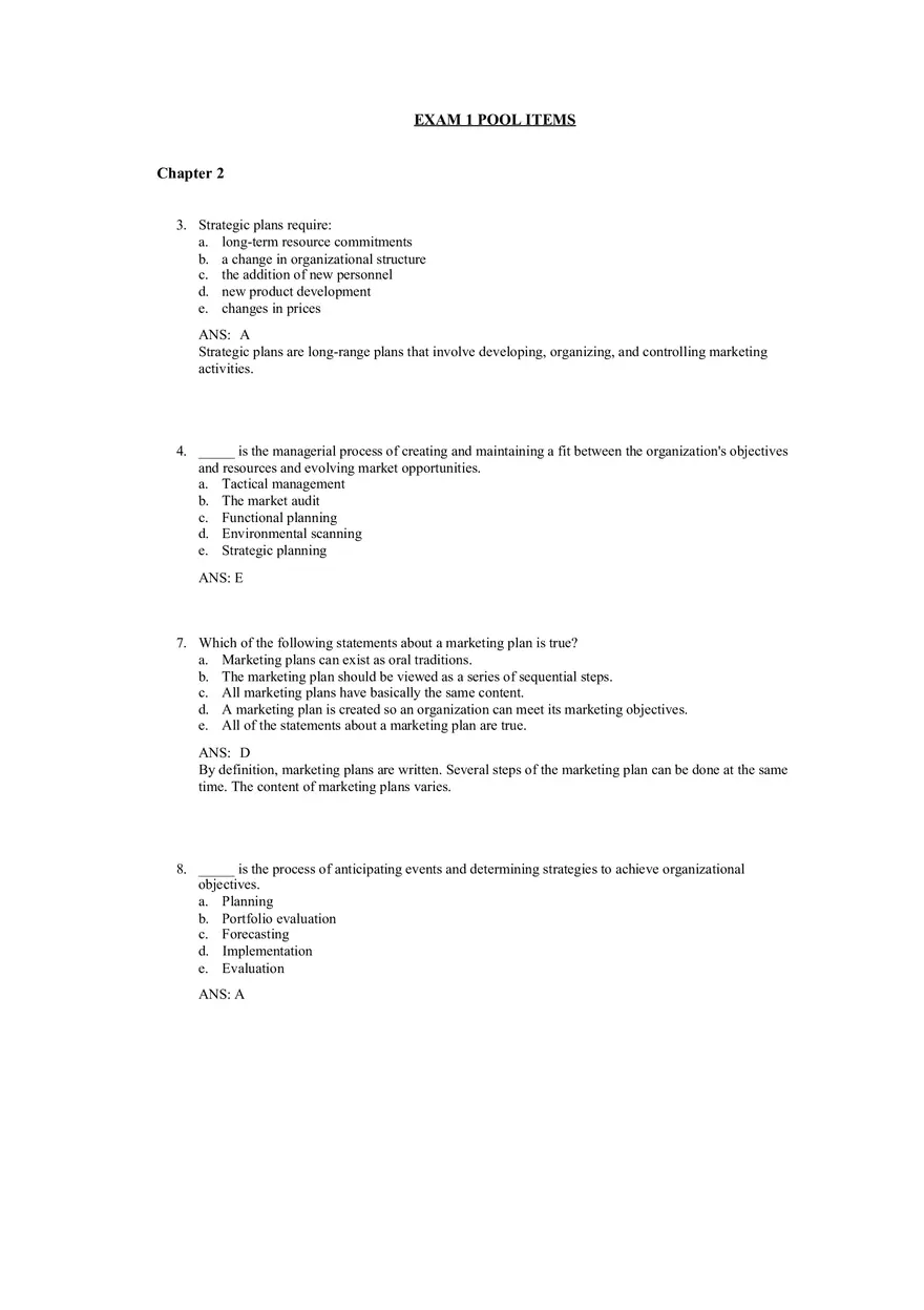 An Overview of Marketing Chapter 3 Answer Key - Page 3