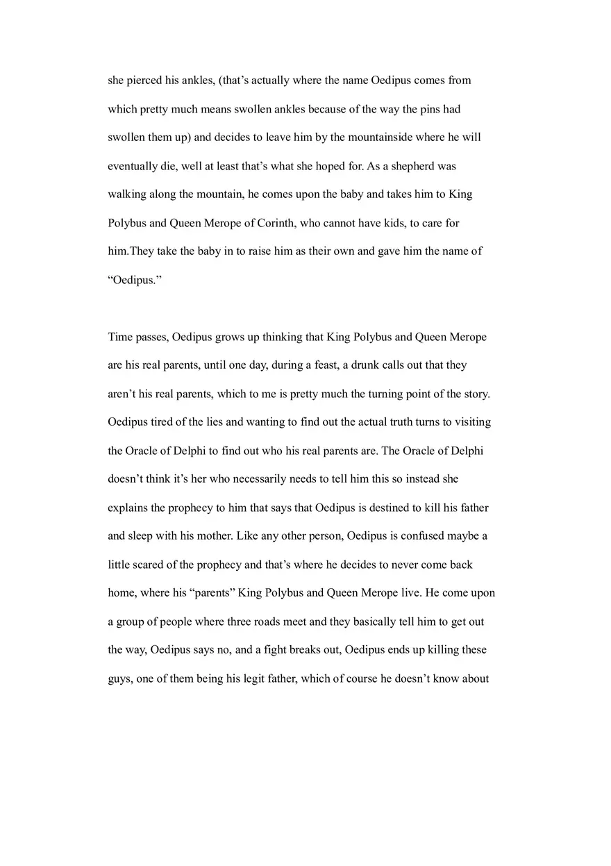 Oedipus - Summary - Page 2