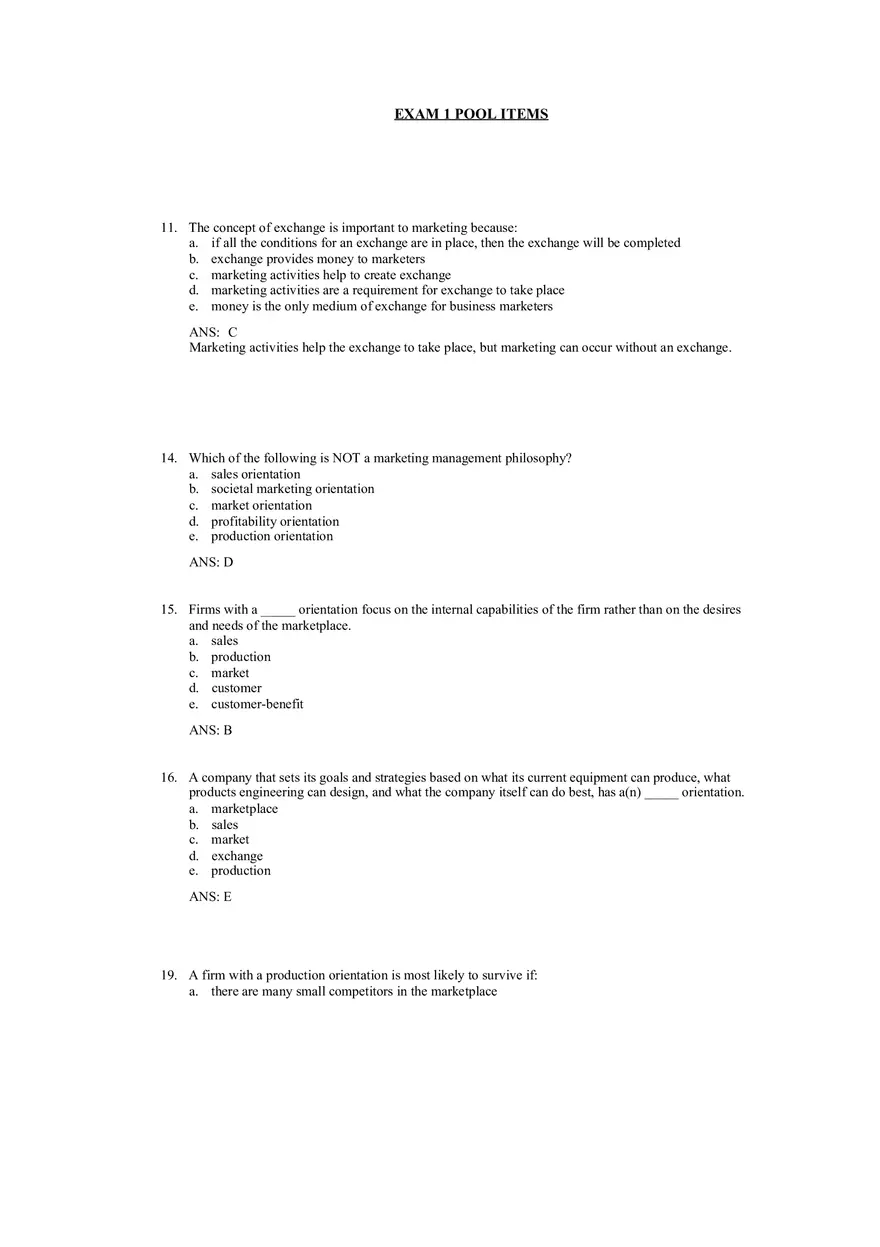 An Overview of Marketing Chapters 1-2 Answer Key - Page 3