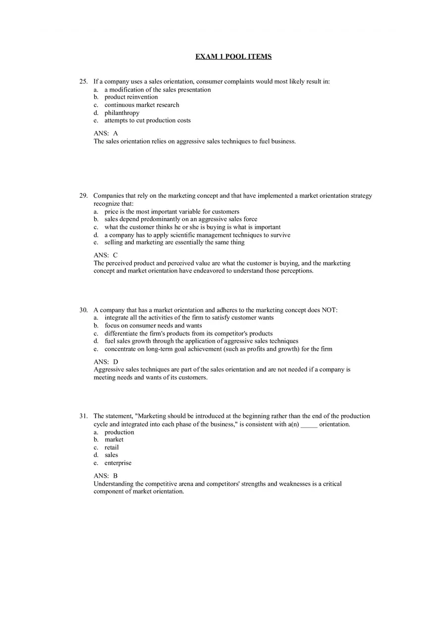 An Overview of Marketing Chapters 1-2 Answer Key - Page 5