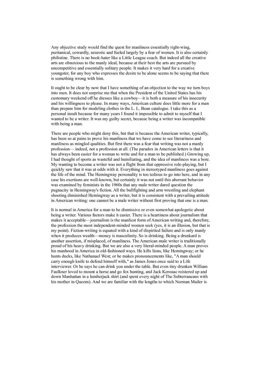 Being a Man by Paul Theroux - Page 2