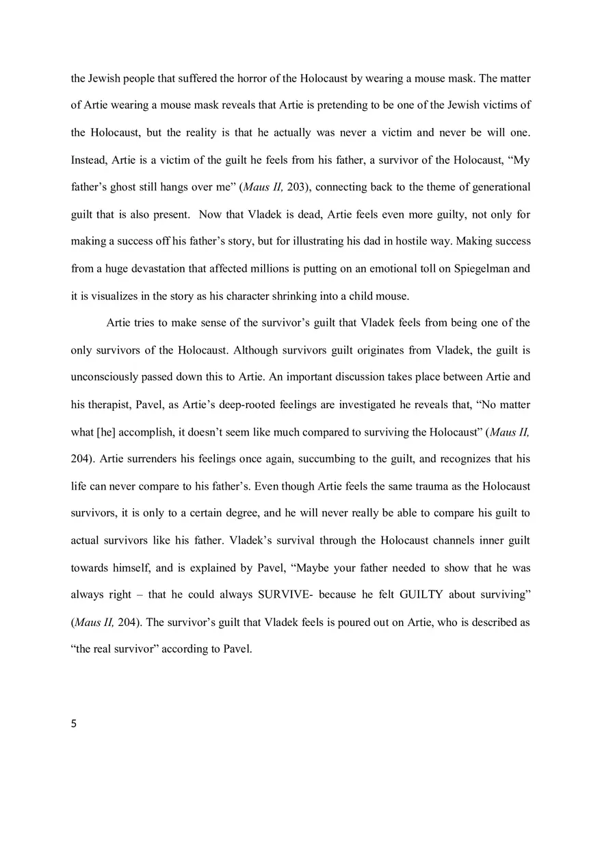 Guilt Prevails Essay - Page 5