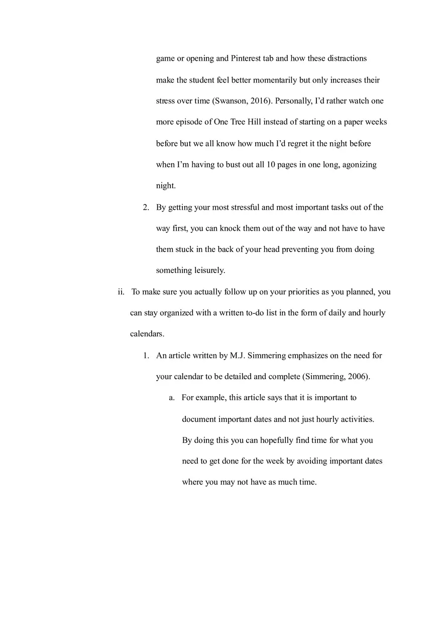 Time Management Speech Outline - Page 3