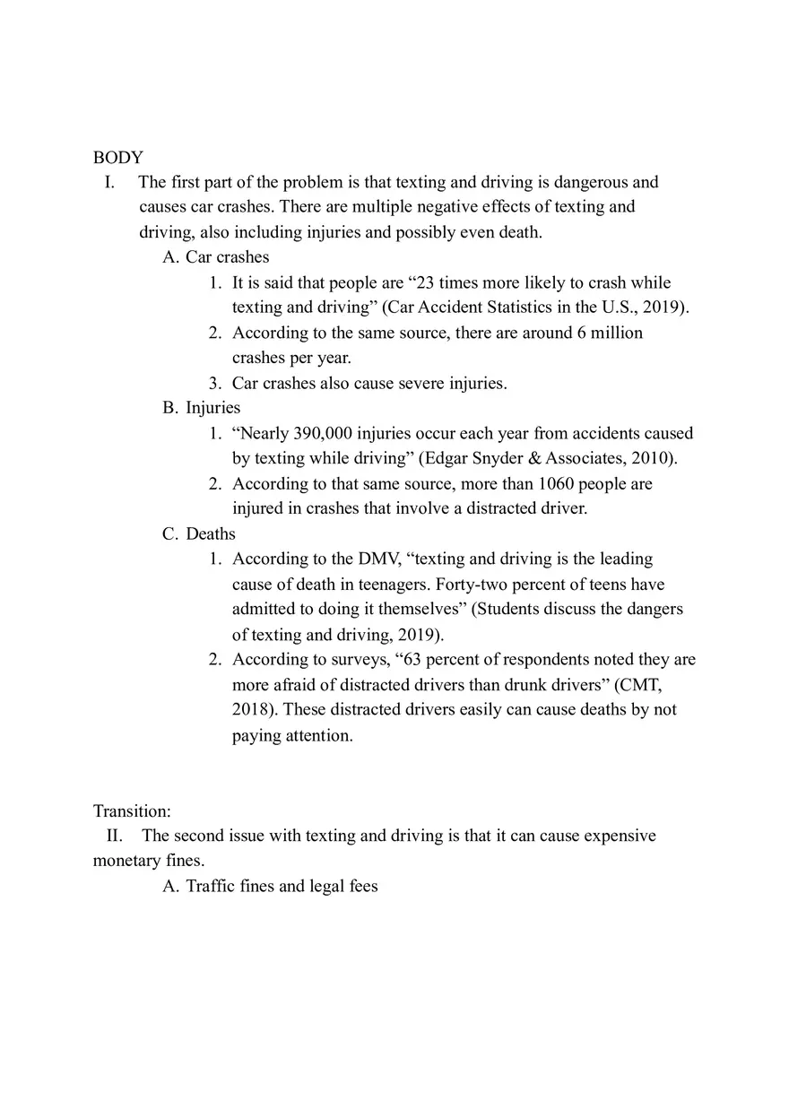 Persuasive Speech Outline Final - Page 2