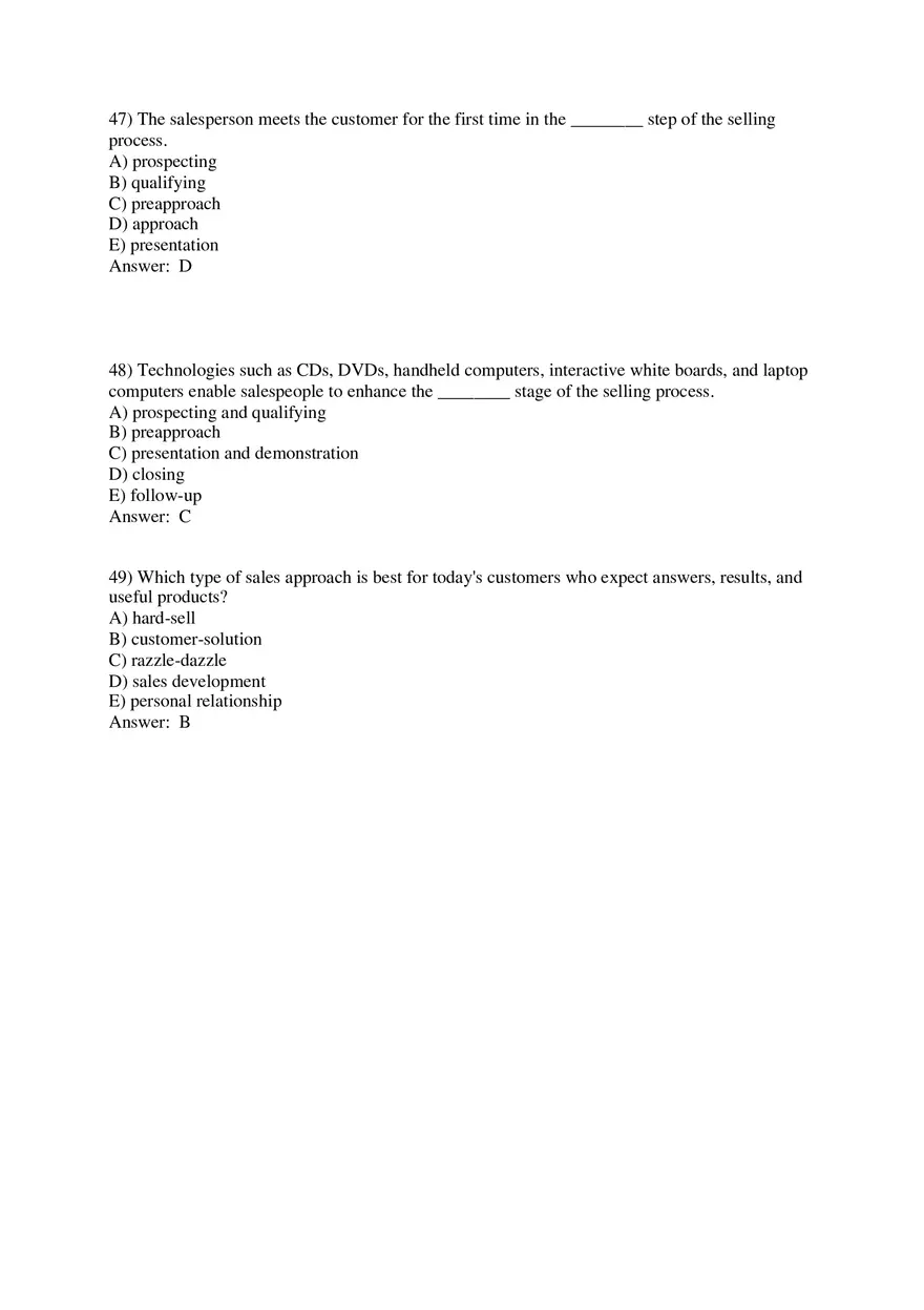 Personal Selling and Sales Promotion with Answers Part 2 - Page 5