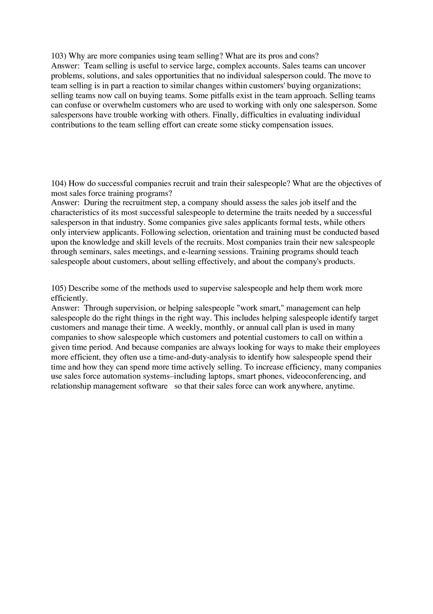 Personal Selling and Sales Promotion with Answers Part 3 - Page 8