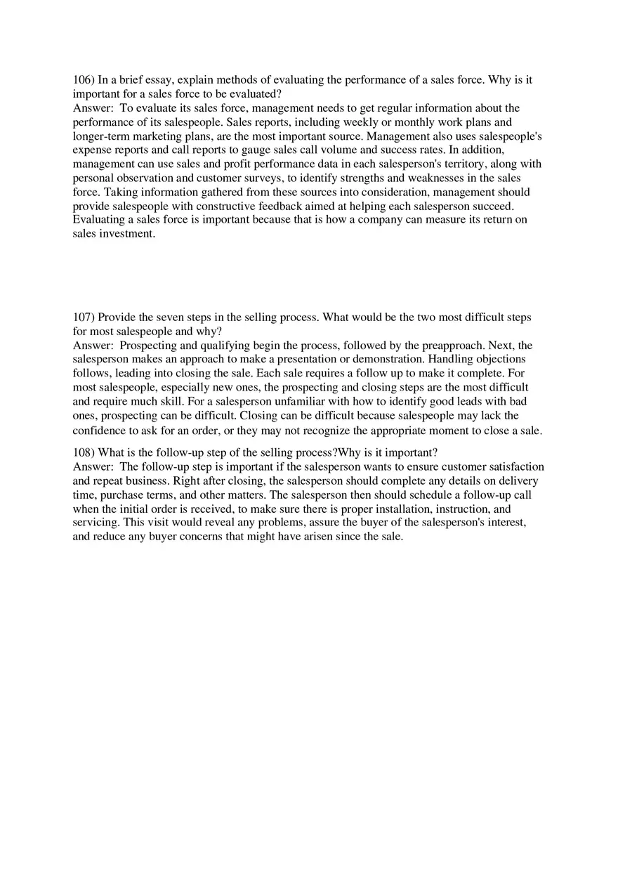 Personal Selling and Sales Promotion with Answers Part 3 - Page 9