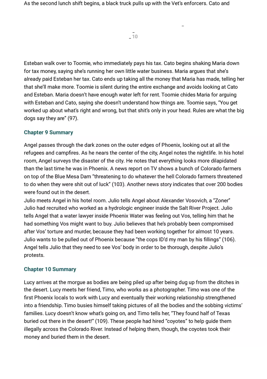 The Water Knife Summary and Analysis Part 1 - Page 8