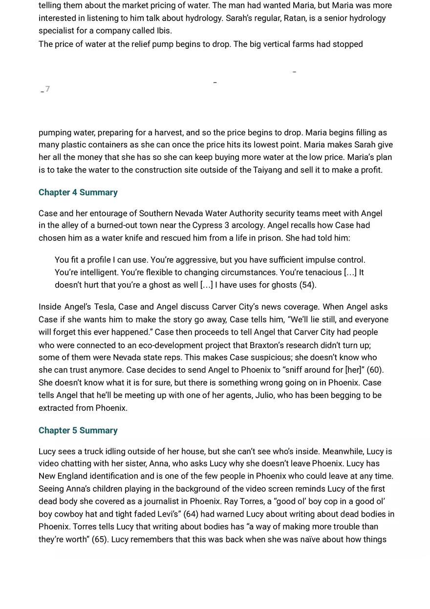 The Water Knife Summary and Analysis Part 1 - Page 5