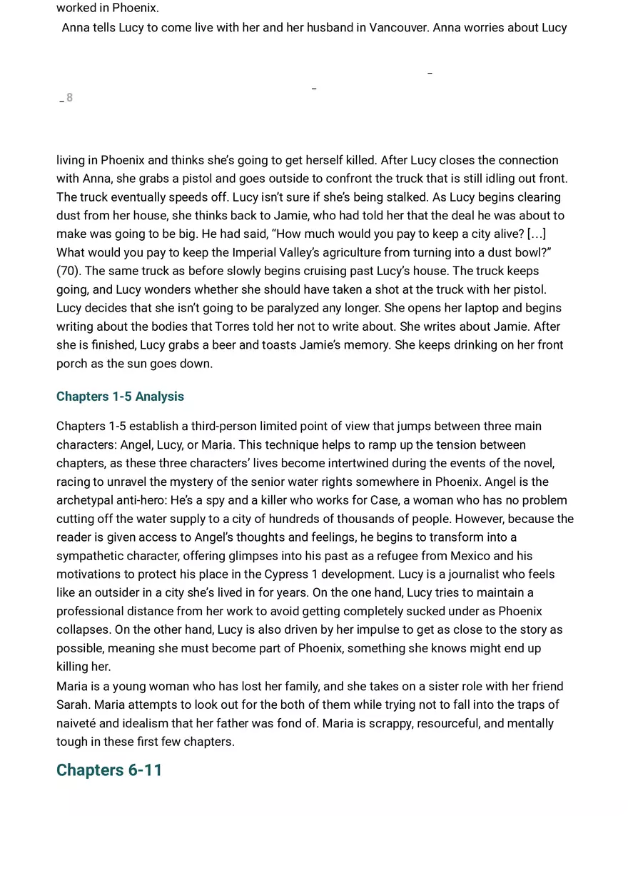 The Water Knife Summary and Analysis Part 1 - Page 6