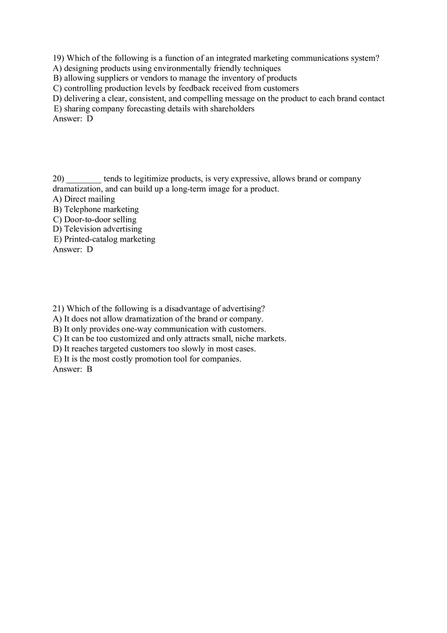 Engaging Consumers and Communicating Customer Value Answers Part 1 - Page 7