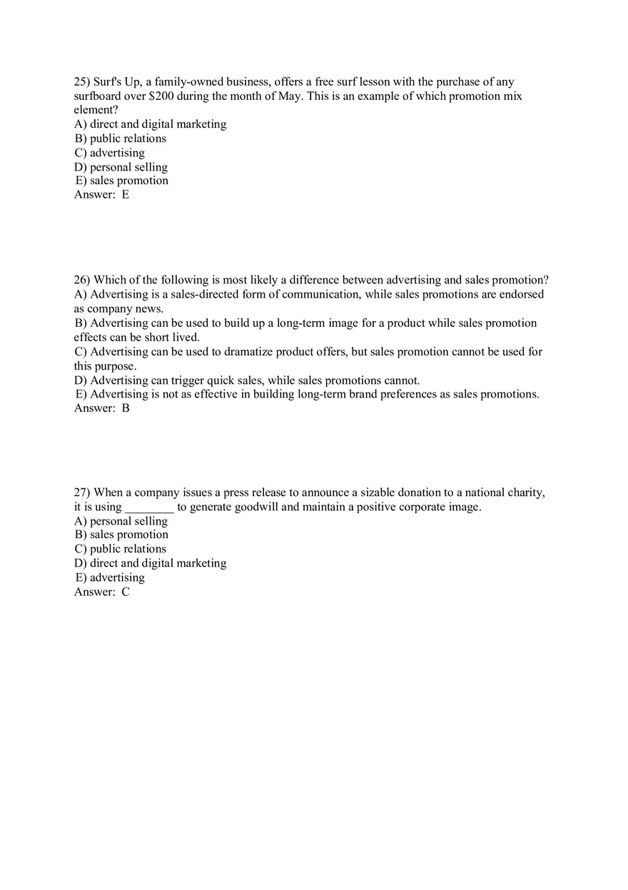 Engaging Consumers and Communicating Customer Value Answers Part 1 - Page 9