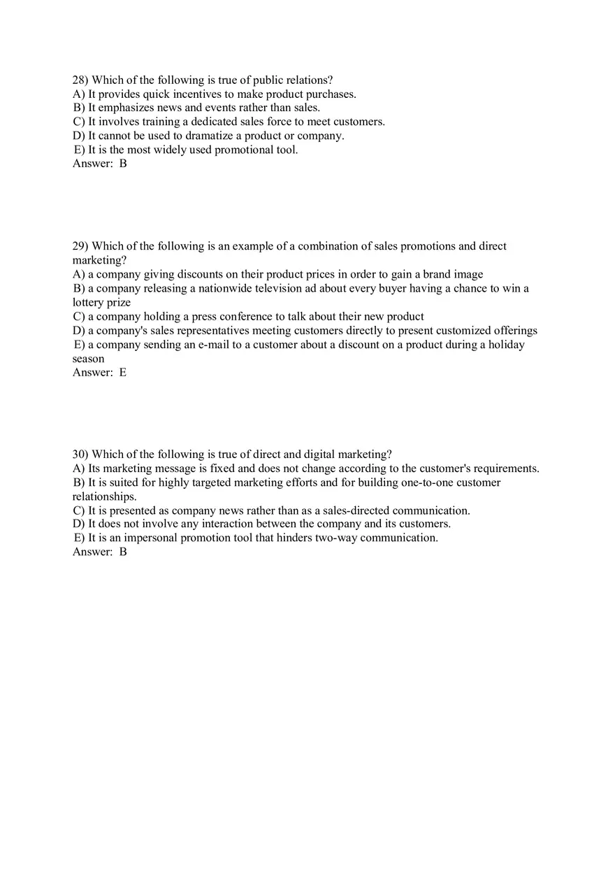 Engaging Consumers and Communicating Customer Value Answers Part 1 - Page 10